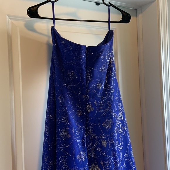 Reign On Blue Glitter Rhinestone Formal Dress - Picture 6 of 15